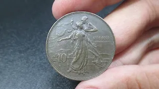 Moneta 10 Centesimi di Lire "Cinquantenario" del Regno D'Italia