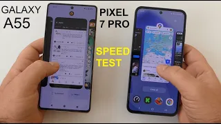 Samsung A55 vs Pixel 7 Pro - SPEED TEST ! Mid-Range vs Flagship ! Any Difference?