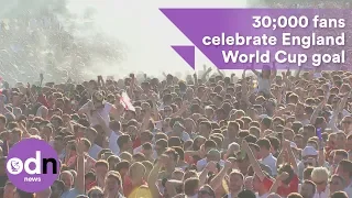 30,000 fans in Hyde Park celebrate England goal in World Cup semi-final