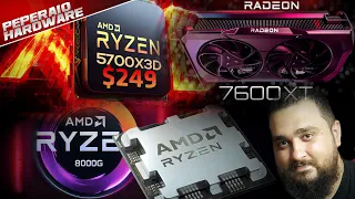 FINALMENTE! AMD lança APU 8700G, bateu até GTX 1650! R7 5700x3D no AM4 e RX 7600XT 16GB p/ jogos?