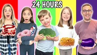 EATING only ONE COLOUR food for 24hours!!
