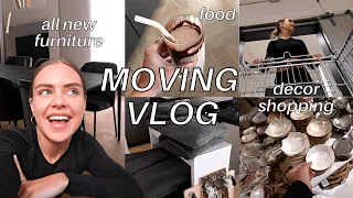 MOVING VLOG: getting all new furniture for my apartment + decor shopping!