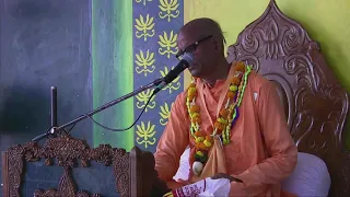 20181001 H.H. Bhakti Purusottama Swami gave an English S.B.9.3.12-16 class in Mayapur.