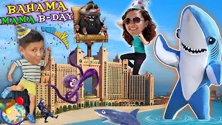 MAMAS' BAHAMAS DANCING SHARK B Day Celebration! FUNnel Vision 2018 Atlantis Hotel Vlog #2
