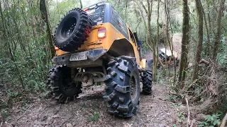 Trilha 4x4 ao extremo - Jeep Troller T4 & Gaiola acelerando sem dó!!!