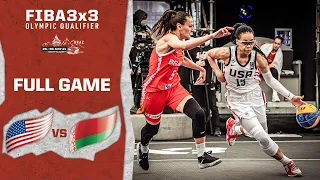 USA v Belarus | Women's - Full Game | FIBA 3x3 Olympic Qualifier | 3x3 Basketball