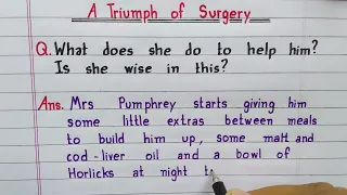 What does she do to help him? Is she wise in this? | A Triumph of Surgery | Class 10 Supplimentary |