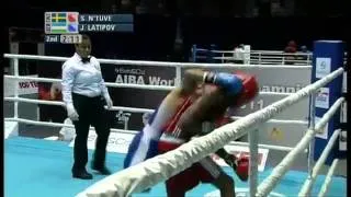 Fly (52kg) R16- N'Tuve Salomo (SWE) VS Latipov Jasurbek (UZB) -2011 AIBA World Champs