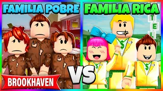 FAMILIA POBRE vs FAMILIA RICA en BROOKHAVEN - Roblox