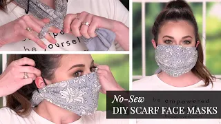 How to Make a Mask with a Scarf for Coronavirus | DIY No Sew Mask