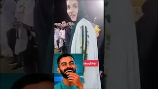 Kohli reacts on shahid afridi daughter #youtubshorts #india #kohli