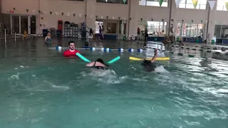 Adult swim class at YMCA