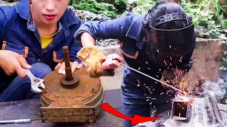 💡 How To Converting Broken Power Generator Into Hydro Generator | Amazing Restoration By A Girl