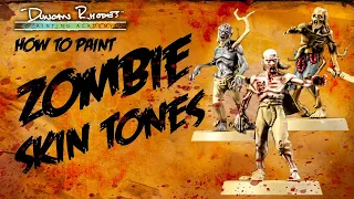 How to paint Zombie (Deadwalker) Skin Tones for Warhammer, Zombiecide and the Walking Dead.