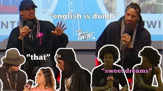 les twins ‘hating’ the english language for 5 minutes and 23 seconds straight