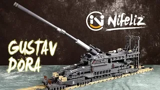 Build the largest railgun in the world! Nifeliz MOC Gustav Dora, Compatible with Lego Bricks