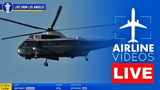 Presidential Helicopter Convoy Touches Down at LAX!