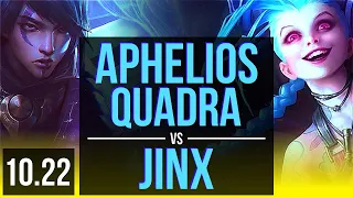 APHELIOS & Yuumi vs JINX & Leona (ADC) | Quadra, 300+ games | KR Challenger | v10.22