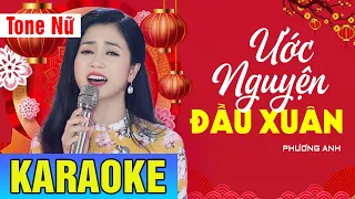 KARAOKE Nhạc Xuân 2022 | Ước Nguyện Đầu Xuân - Phương Anh | Tone Nữ | Võ Hoàng Karaoke