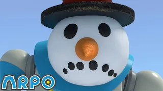 World's Biggest Snowman | ARPO the Robot Fun Cartoon | Moonbug Kids Cartoon Adventure