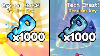 i Opened 1000 Crystal Keys and 1000 Tech Keys in Pet Simulator 99