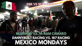 MUSTANG VS HI-RAM CAMARO! 187 VS. DBR! *DRAMA $1300 POT! #roadto2k #racing #ford #chevy #carculture