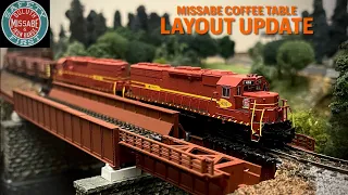 N Scale: Missabe Coffee Table Layout Tour Update (DM&IR Model Railroad Train)