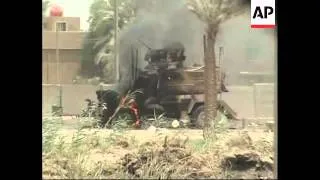 Aftermath of roadside bomb attack on military vehicle, blast in Shaab