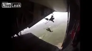 Mexican Paratrooper Gets Hung Up and Towed Behind Plane