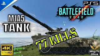Battlefield 2042 PS5 - Tank M1A5 - 77 Kills in a Single Match - Conquest - Wings TV Official