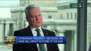 Ukraine's weaponry needs must be met, Lithuanian president says