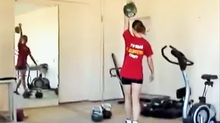 Ksenia Dedyukhina - assistance exercises for the snatch (kettlebell sport)