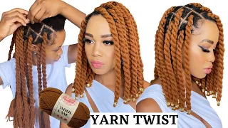 🔥How To: DIY YARN TWISTS Rubber Band Method/ Beginner Friendly /Ptotectivestyle