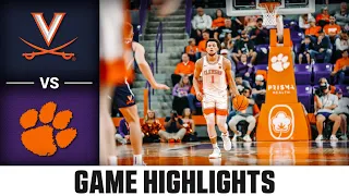 Virginia vs. Clemson Game Highlights | 2023-24 ACC Men’s Basketball