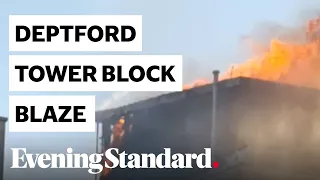 Deptford fire: eighty firefighters battle huge blaze in South East London