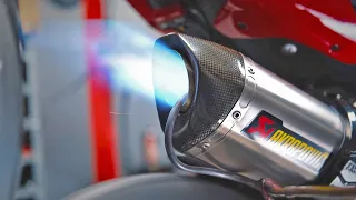 Ducati Panigale V2 2022 Dyno - Full Akrapovic exhaust system - Great numbers!