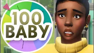 HER WATER BROKE! 👶💦  | THE SIMS 4 // MYSTERY WHEEL 100 BABY CHALLENGE — 35