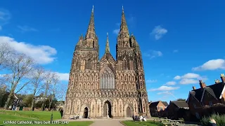 Lichfield city centre & Lichfield Cathedral - Staffordshire