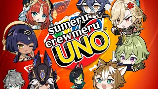 so the sumeru crewmeru played uno and it was a bit chaotic