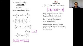 Lagrange Multiplier Method Example 2