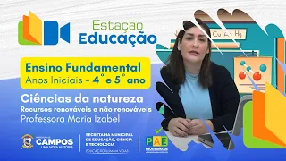 Ens. Fund. A. Ini. - 4º e 5º ano - Ciências da Nat. – Recursos renováveis e não renováveis