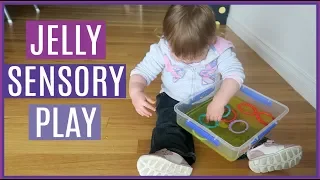 MESSY SENSORY PLAY WITH JELLY | PLAY BASED LEARNING ACTIVITY FOR BABY & TODDLER