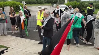 Shannonwatch Vigil against Military Use of Shannon Airport, Sunday 12th May 2024