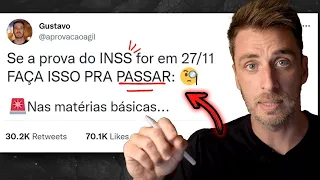 URGENTE! PROVAS DO CONCURSO INSS 2022 EM NOVEMBRO??? EU FARIA ISSO PARA PASSAR...