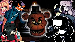 FNF Everyone sings The living tombstone - FNAF 1 Song