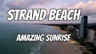 Capturing the Mesmerizing Sunrise at Strand Beach, Cape Town | Aerial Drone Footage