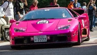 Pink Lamborghini Diablo GT w/ PowerCraft Exhaust - Hard Revving & Loud Sound!!