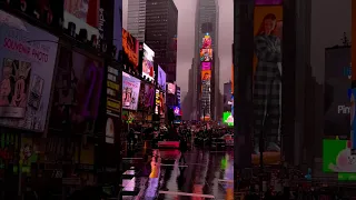 Times Square Colors.. ☔️⛱️***#timessquare #cityvibes #rainydays #shorts