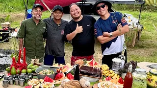 Lechon at the camp! Day 3 of our epic outdoor cookout.