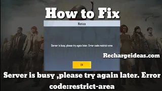 Fix PUBG Mobile Lite “Server Busy” / “Restrict -Area” Error in 2 Minutes!